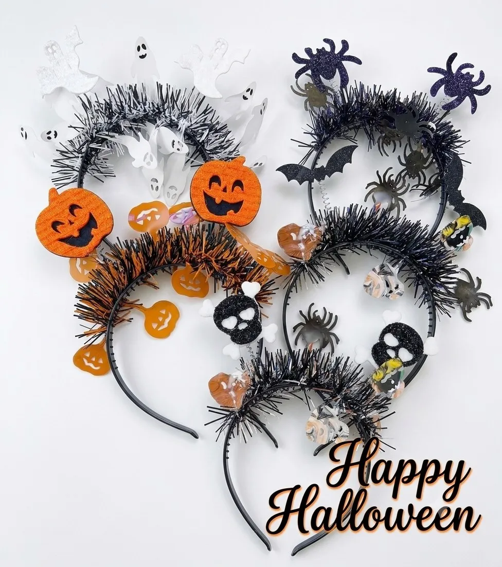Vincha antena Halloween fantasma/calabaza/calavera/murcielago/araña 