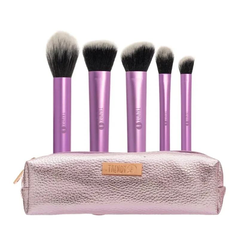 Kit Brochas Piel Morado  