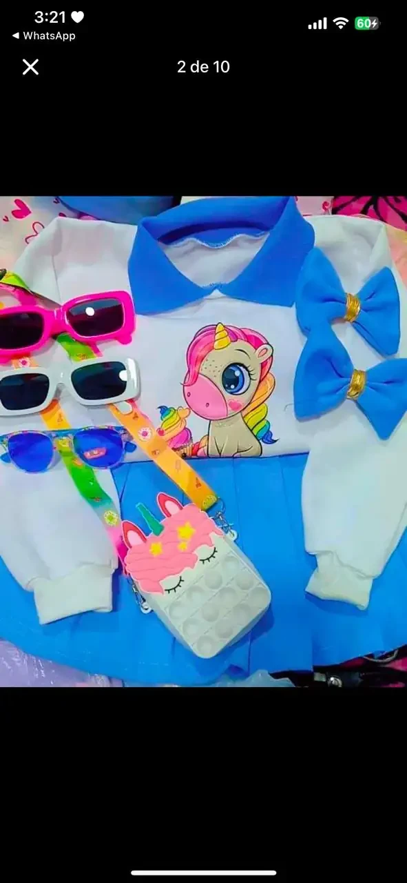 Conjunto para niña unicornio  2