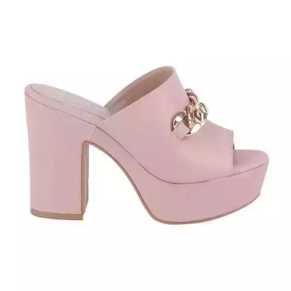 Zapatilla maquillaje diseño cadena tacón 11cm marca cklass 2