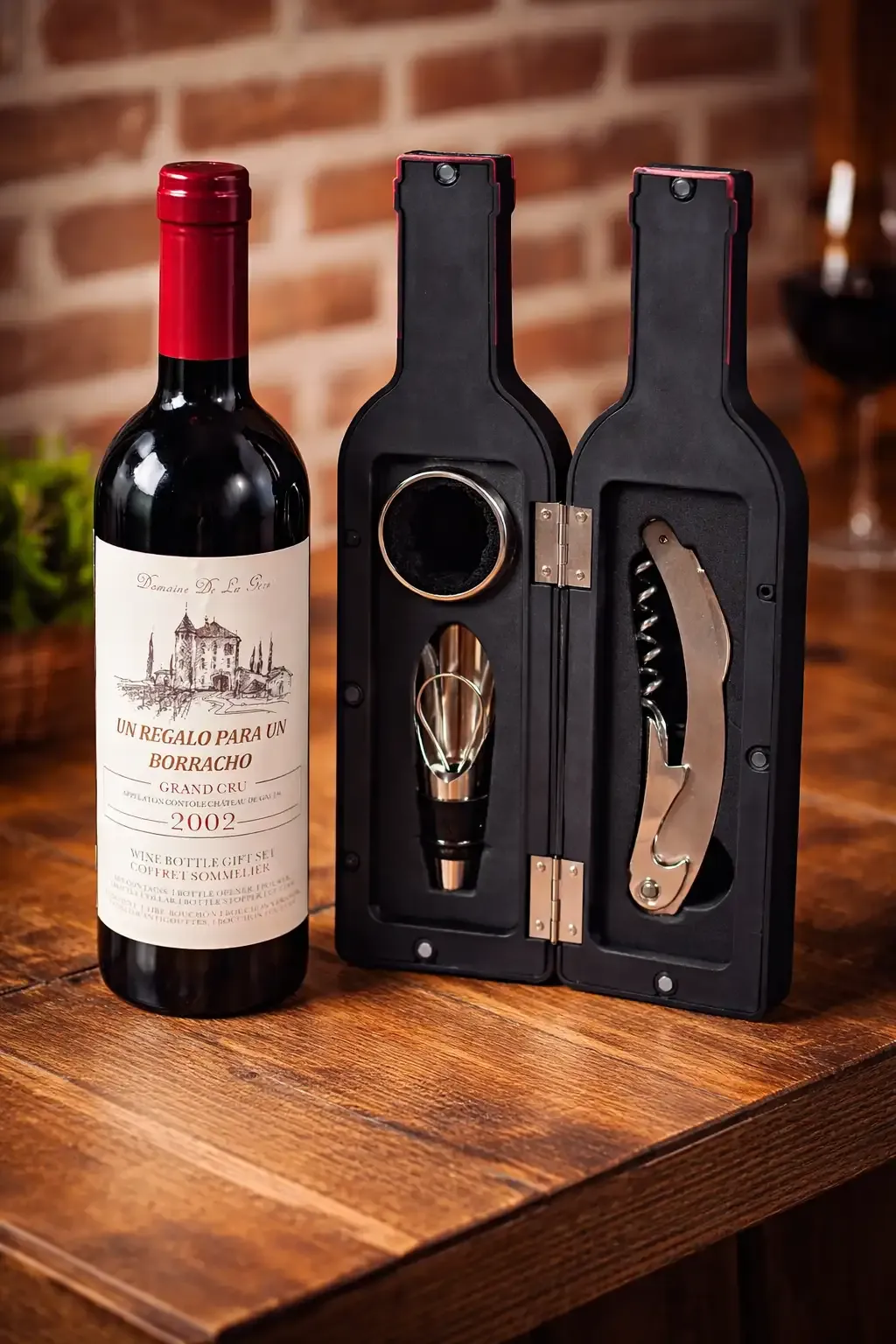 Set Kit De Vino Wine 3 Piezas En Botella