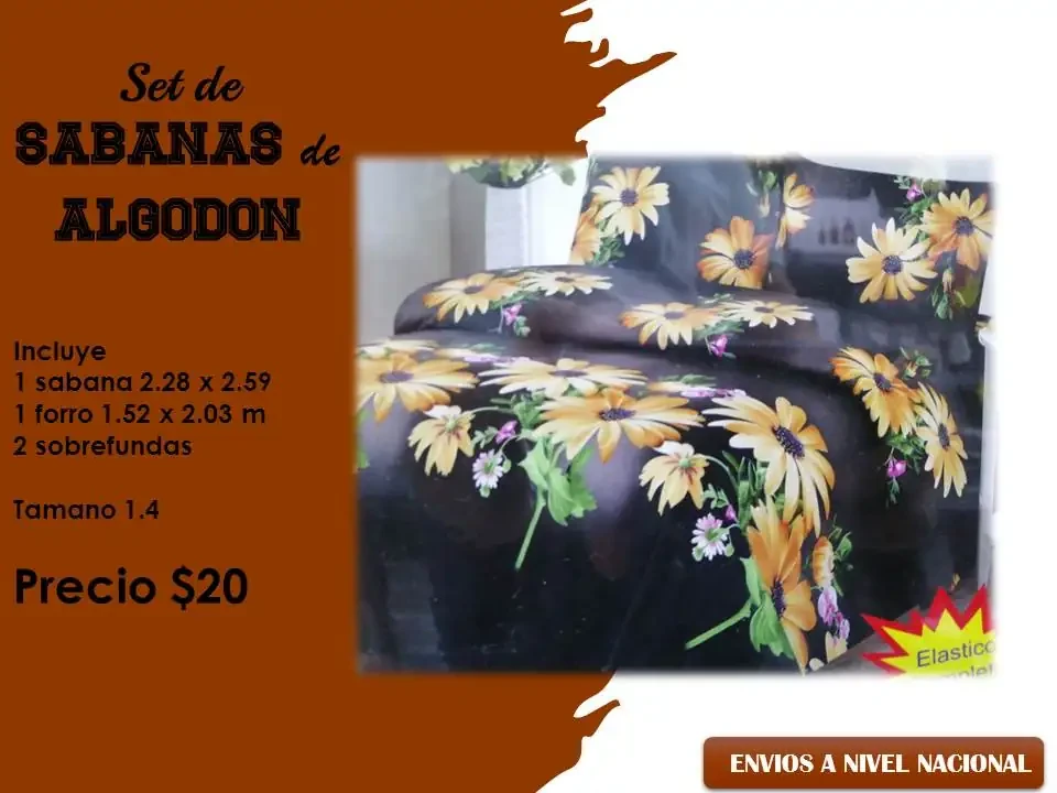 Set de sabanas 1.4 m