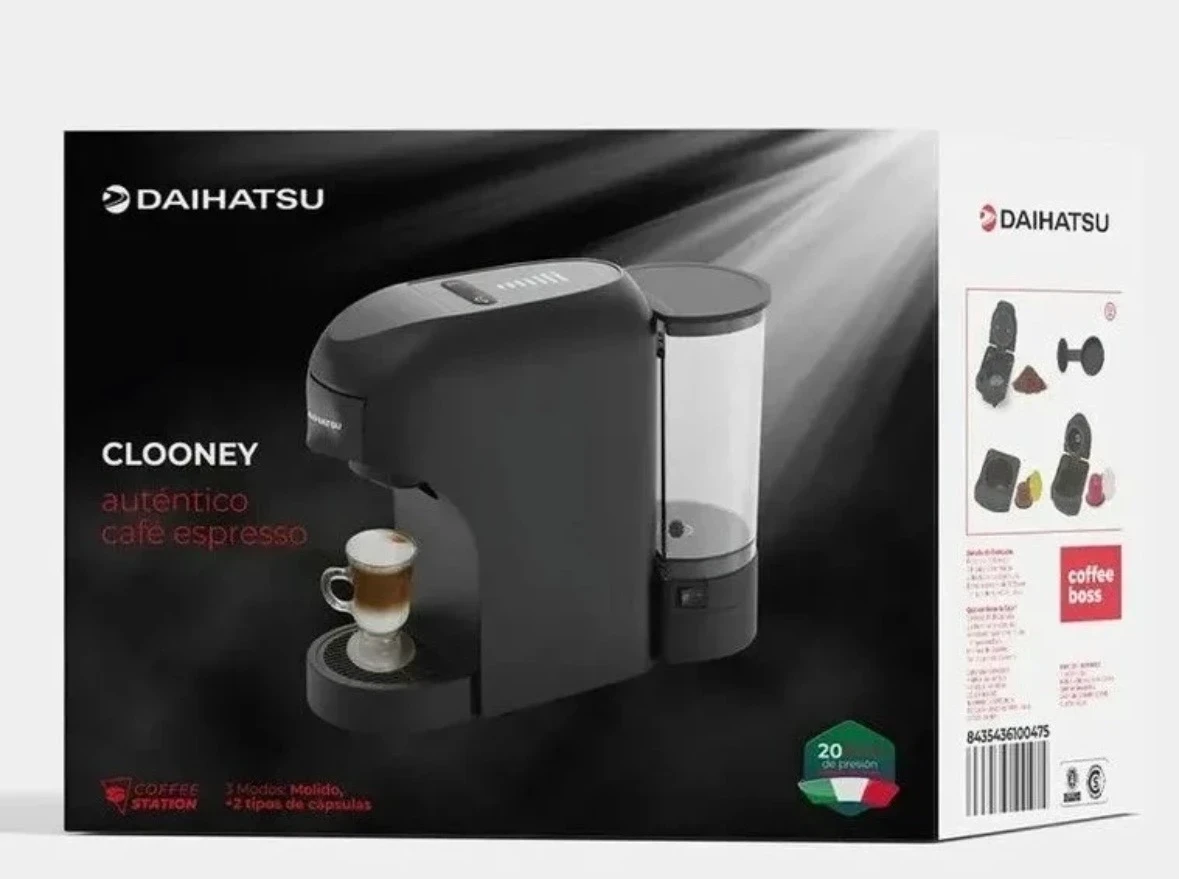 Cafetera Expresso Daihatsu Clooney Multicápsula 20 Bares Color Negro 1100w Nspre50