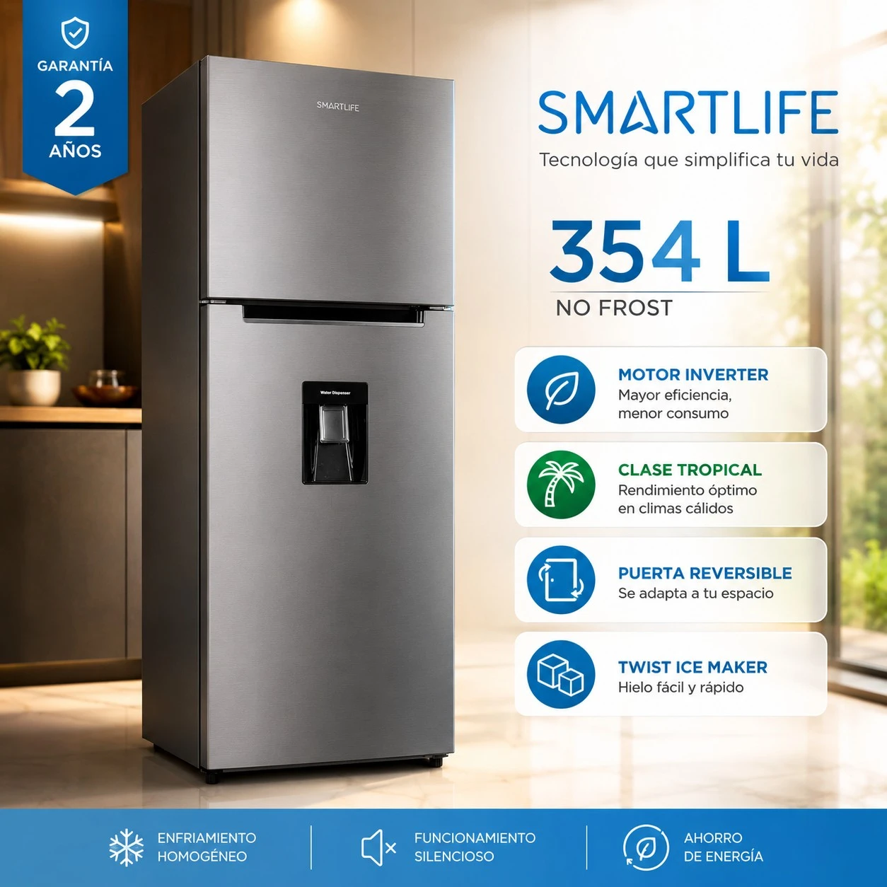 Heladera Smartlife RNF370SDINV