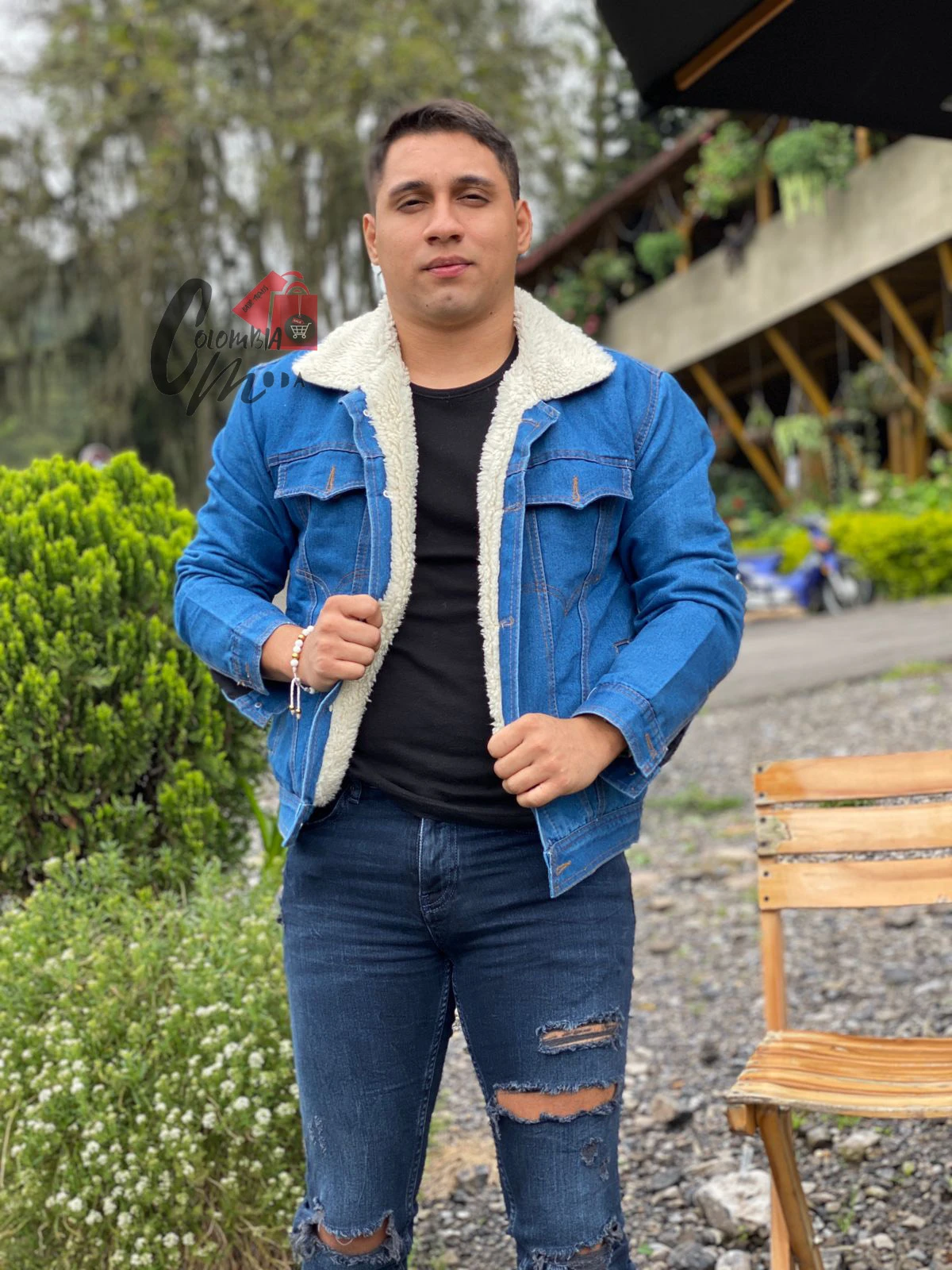 Chaqueta caballero en Jean ovejera