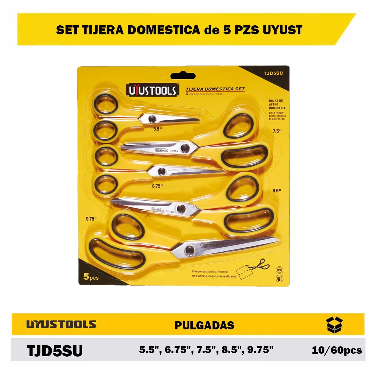 SET TIJERA DOMESTICA de 5 PZS UYUST