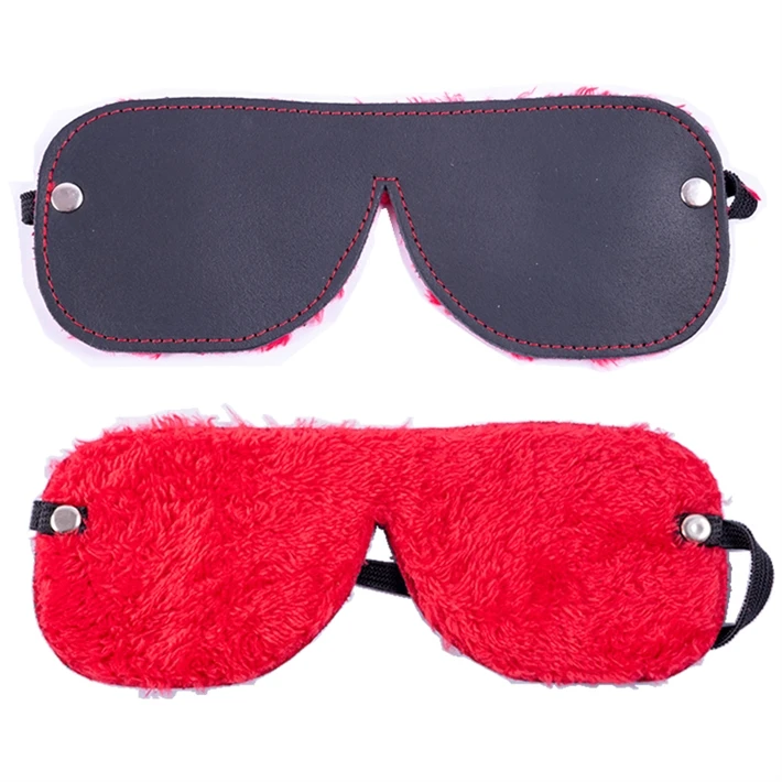 Antifaz Ciego CUEROY Peluche Rojo