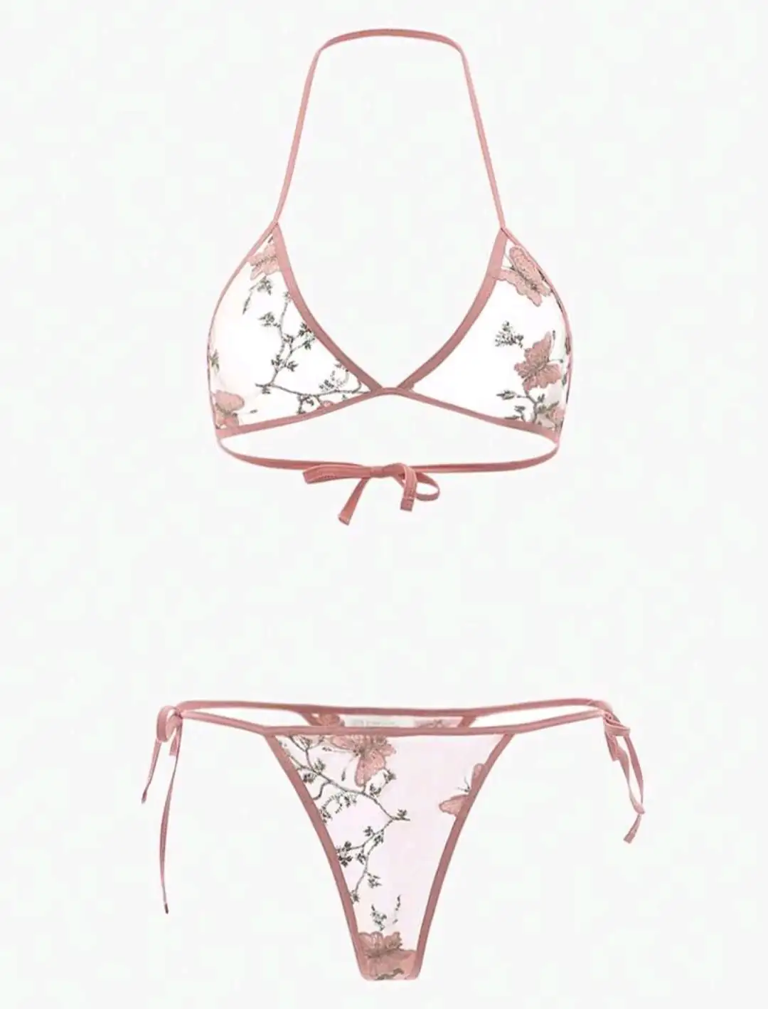 Lenceria Rosa Fiori 2