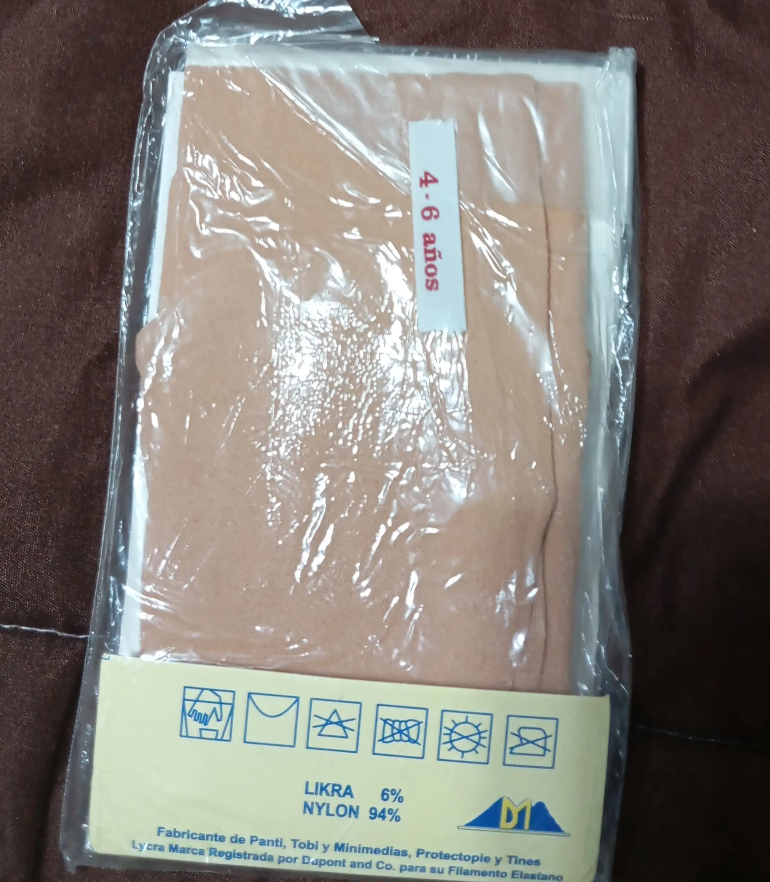Malla lisa de nylon delgadas DIMSA 4-6 años nude