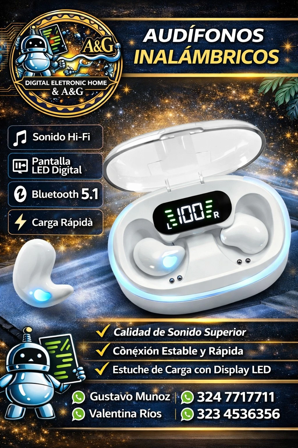 Auriculares inalámbricos bsja latencia 