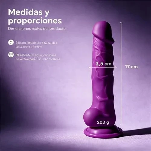 Consolador Real De Silicona Líquida Con Ventosa 17Cm X 3.5Cm  2