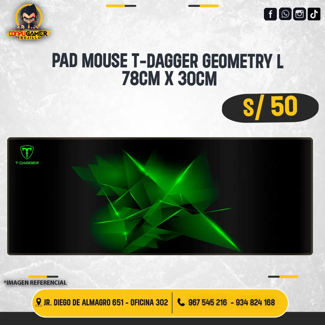PAD MOUSE T-DAGGER GEOMETRY L 78x30 cm