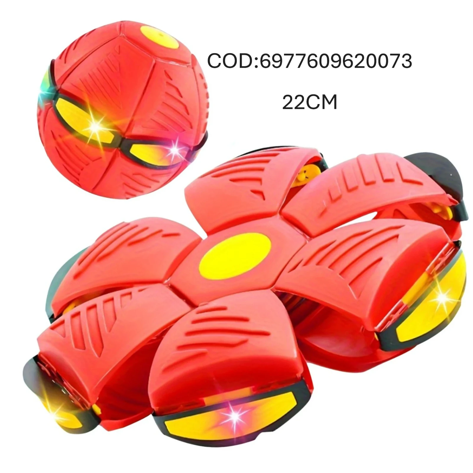 PELOTA FRISBEE PLEGABLE CON LUZ