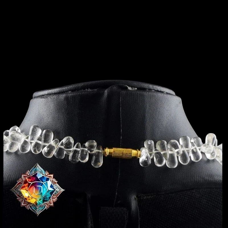 Espectacular collar de gotas de cuarzo cristal  2