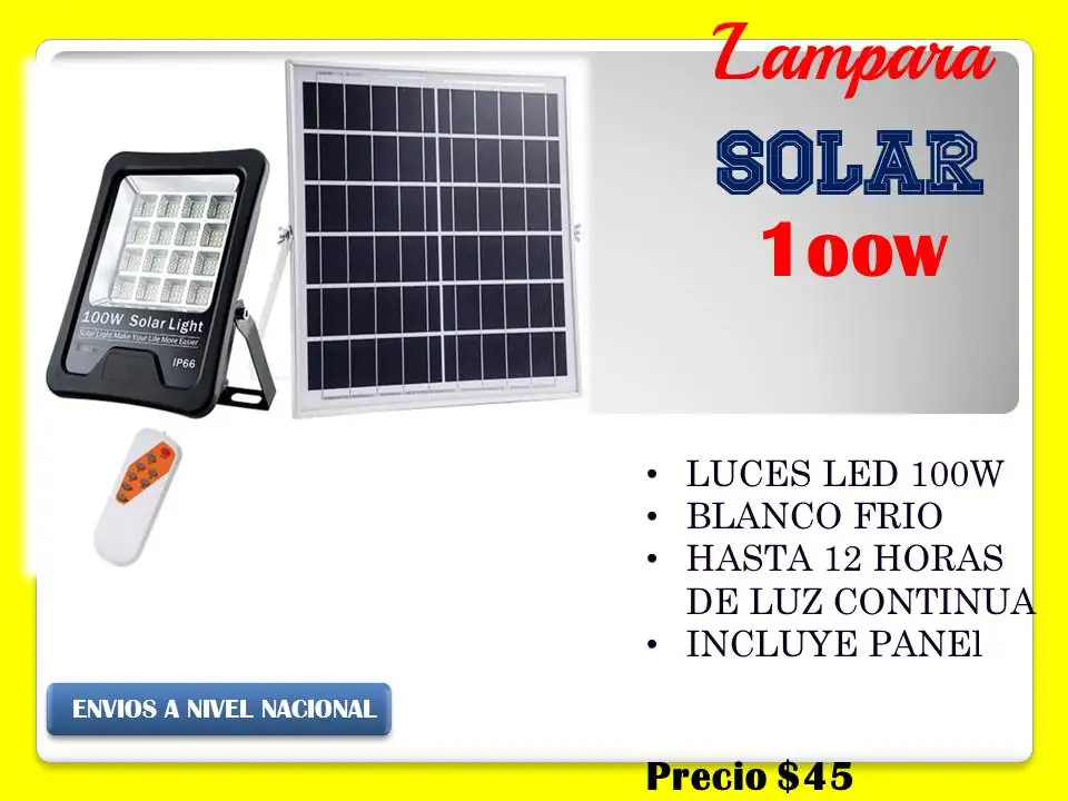 Lámpara solar con panel aparte 2