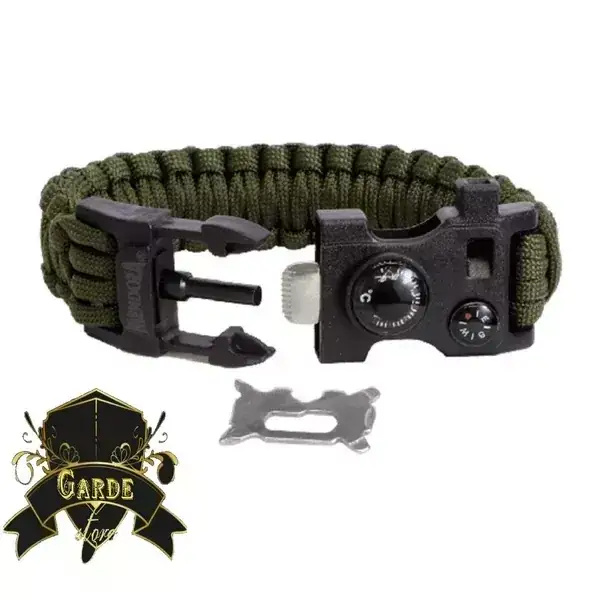 Pulsera tactica de supervivencia. 
