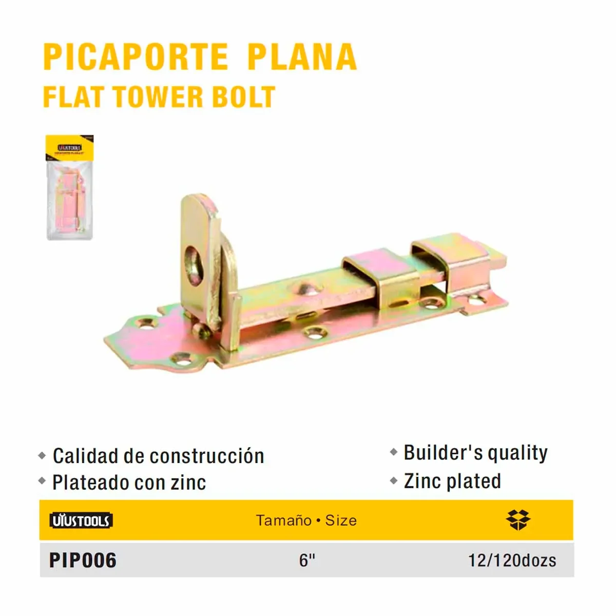 PICAPORTE PLANA UYUST 6"