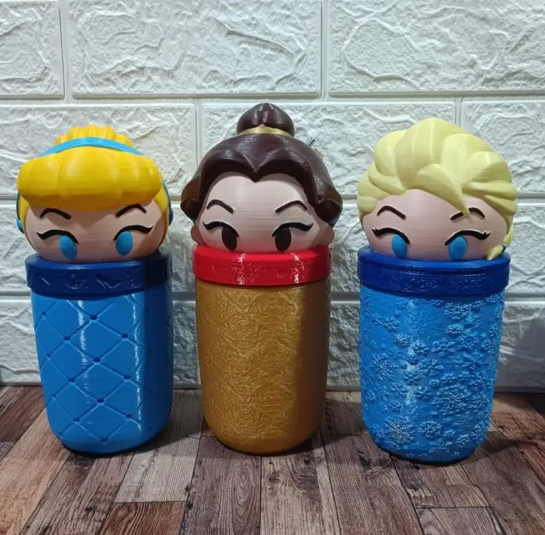 Vaso 3D princesa