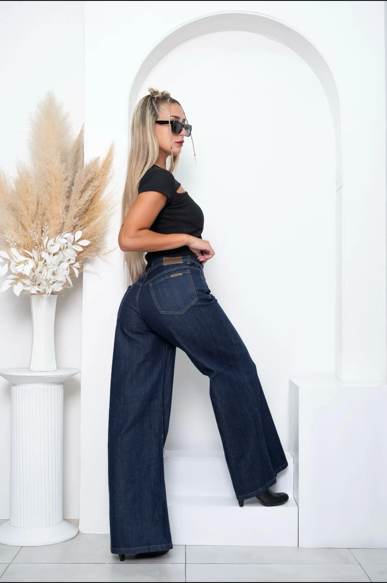 WIDE LEG NAVY 