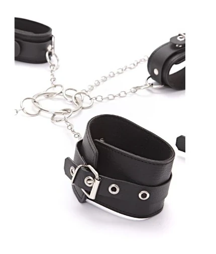 Esposas cruz de mano y tonillo con collar de cadena 5