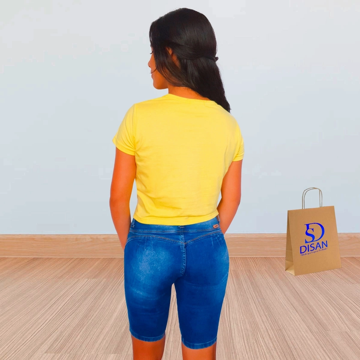 Polo crop amarillo  2