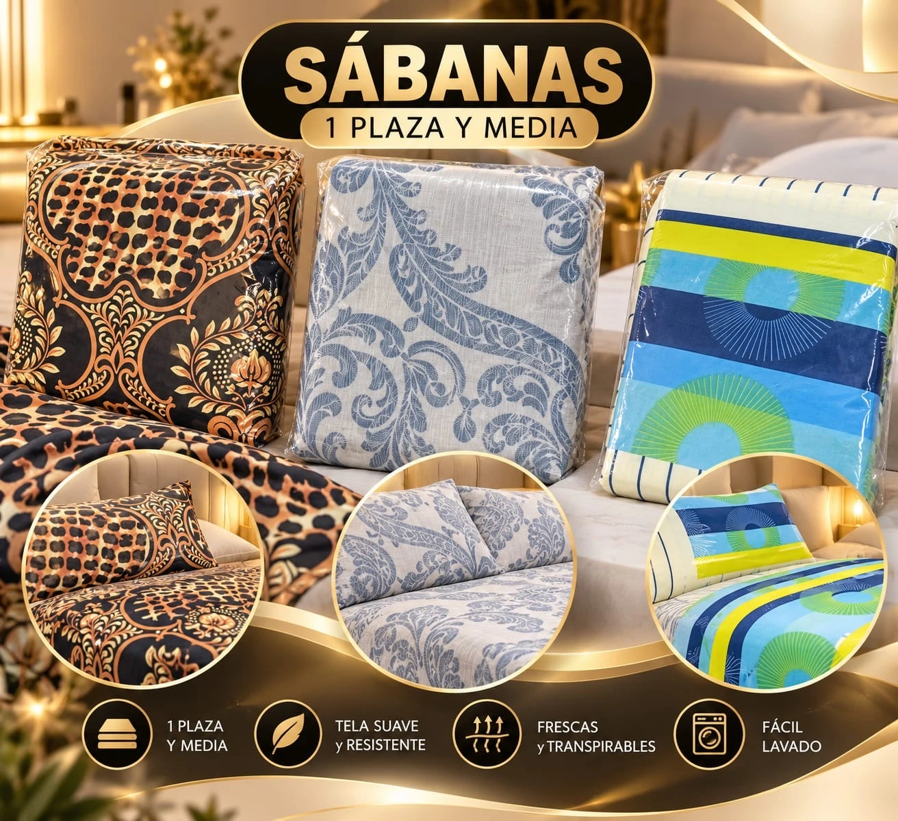 SÁBANAS 1 PLAZA Y MEDIA