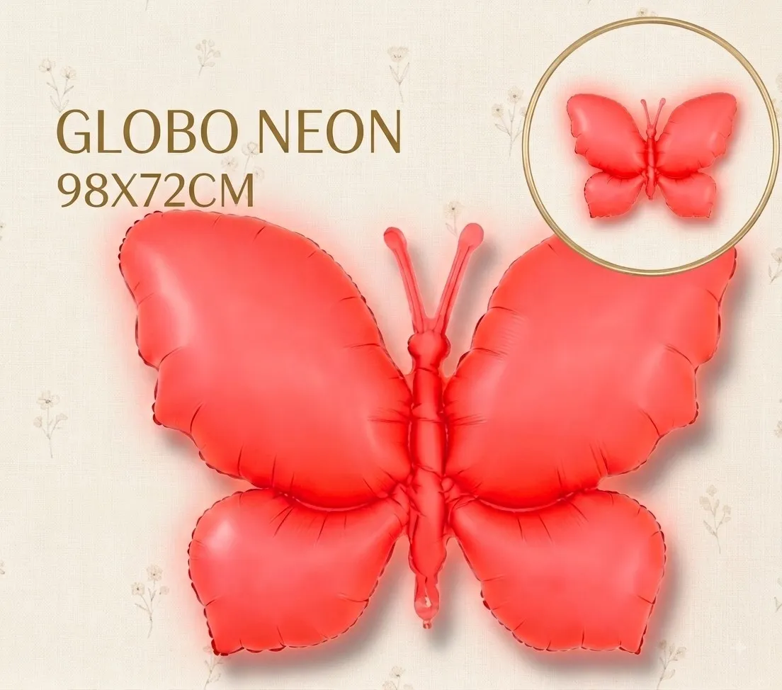 Globo neon mariposa 98x72cm  3
