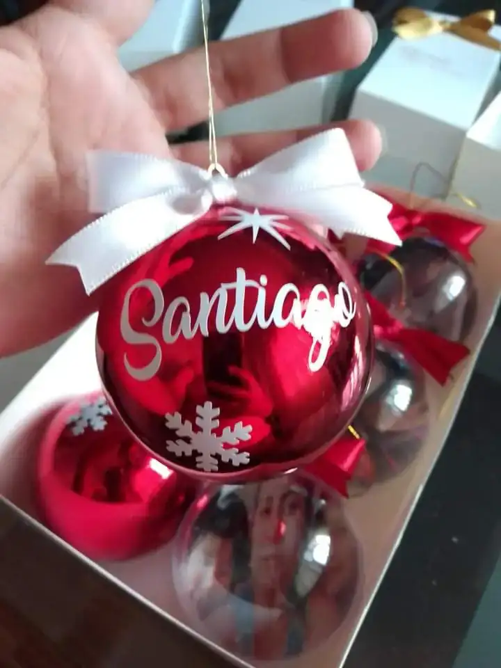 Kit 6 Esferas Personalizadas 6cm 3