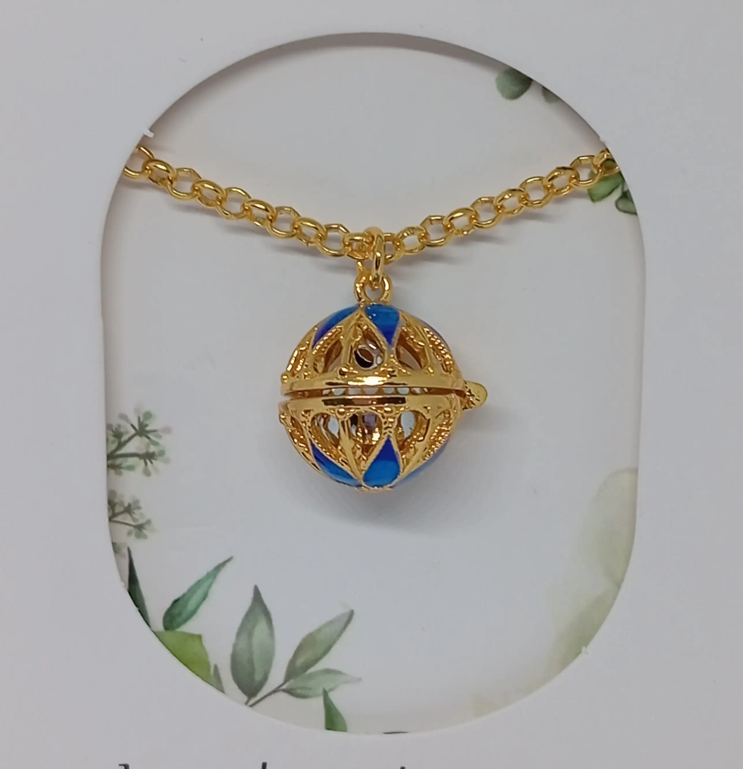 Collar llamador de ángeles azul