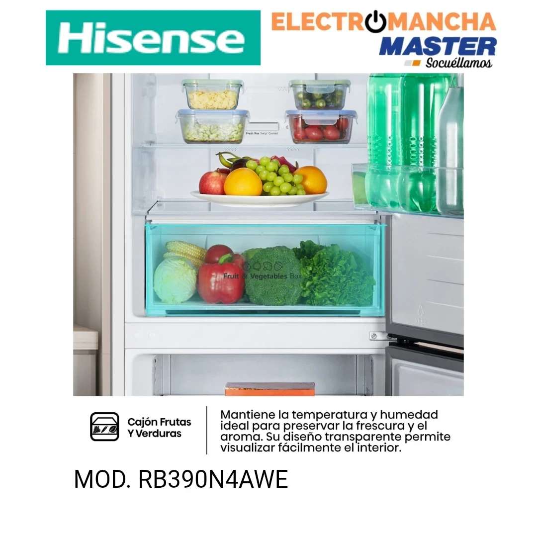 FRIGO COMBI HISENSE RB390N4AWE NF 1,86*60 E BLANCO 6