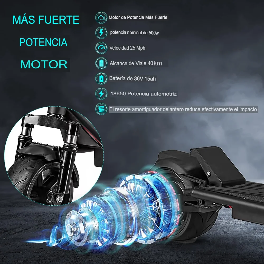 Scooter Eléctrico Adultos 500w 36v-15ah Bluetooth App SWENAT 6