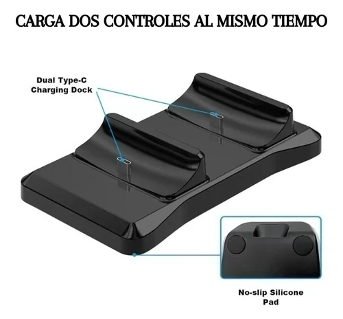 BASE DE CARGA RAPIDA JOYSTICK DUAL COMPATIBLE CON PS5 3