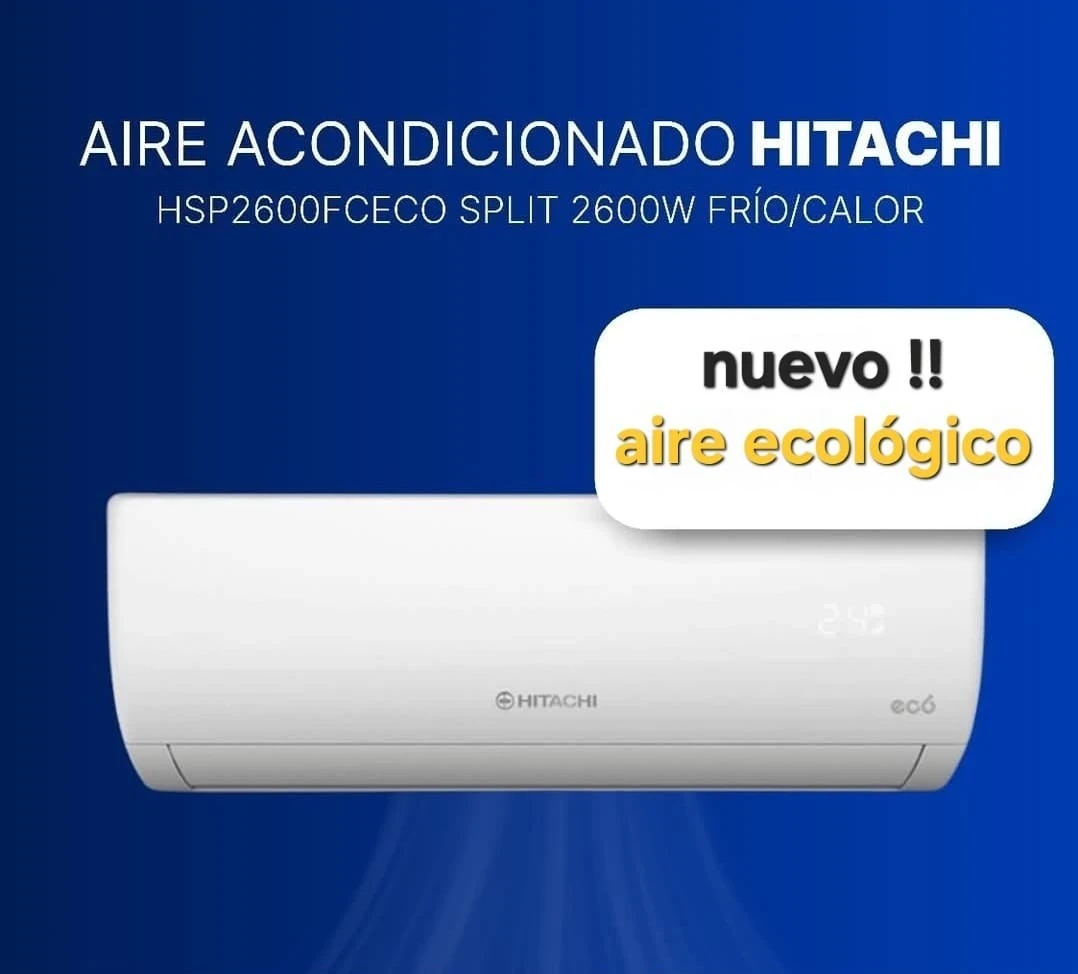 Aire Ac. Hitachi 2600W frio/calor 