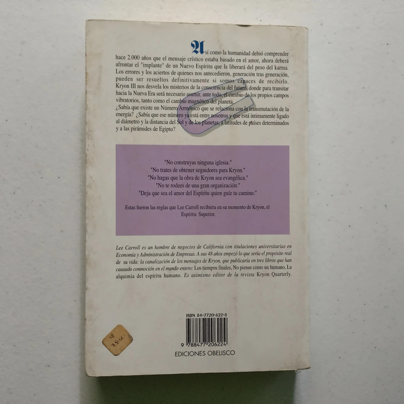 La alquimia del espíritu humano, Lee Carroll, usado  2