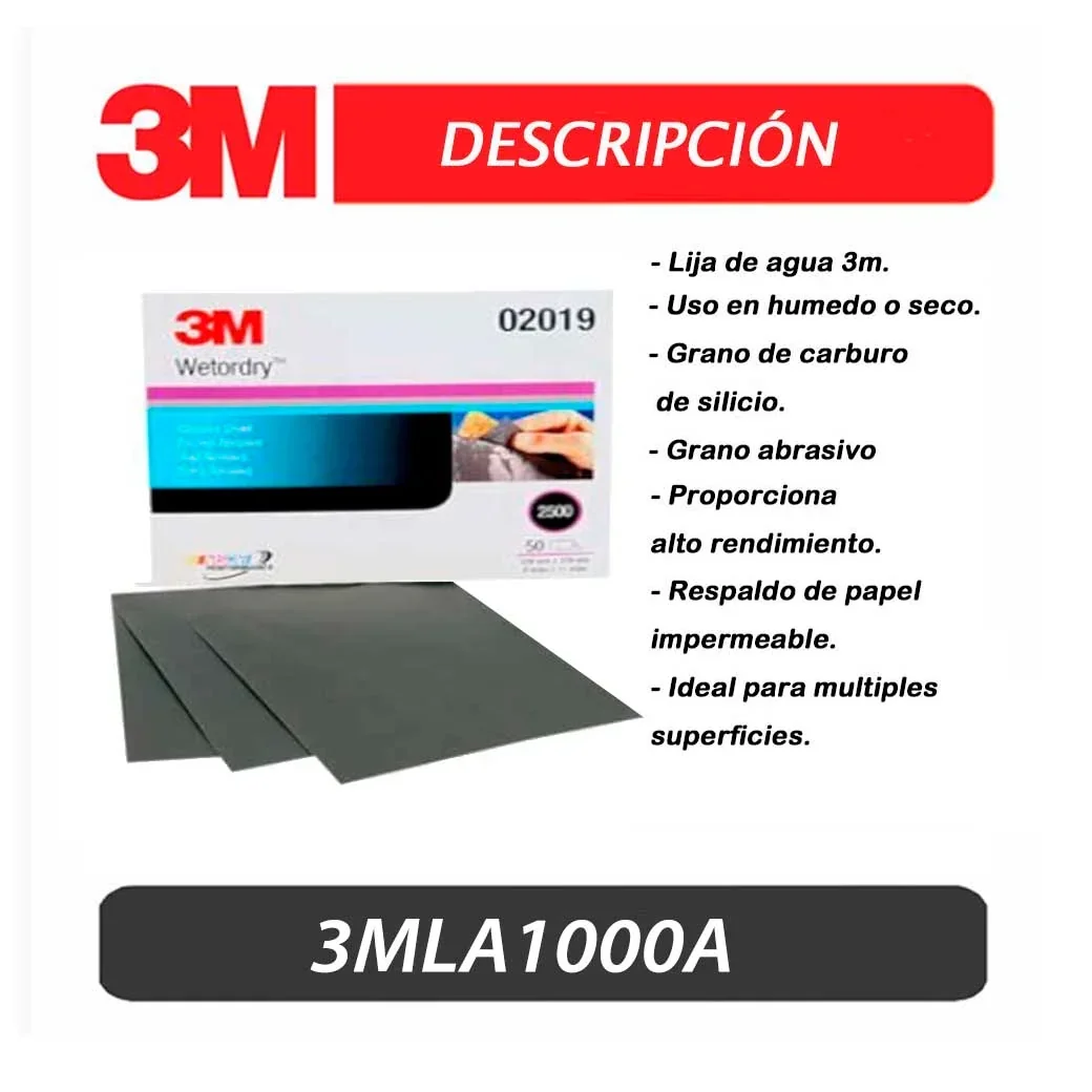 LIJA AGUA 3M-401Q GRANO 1000