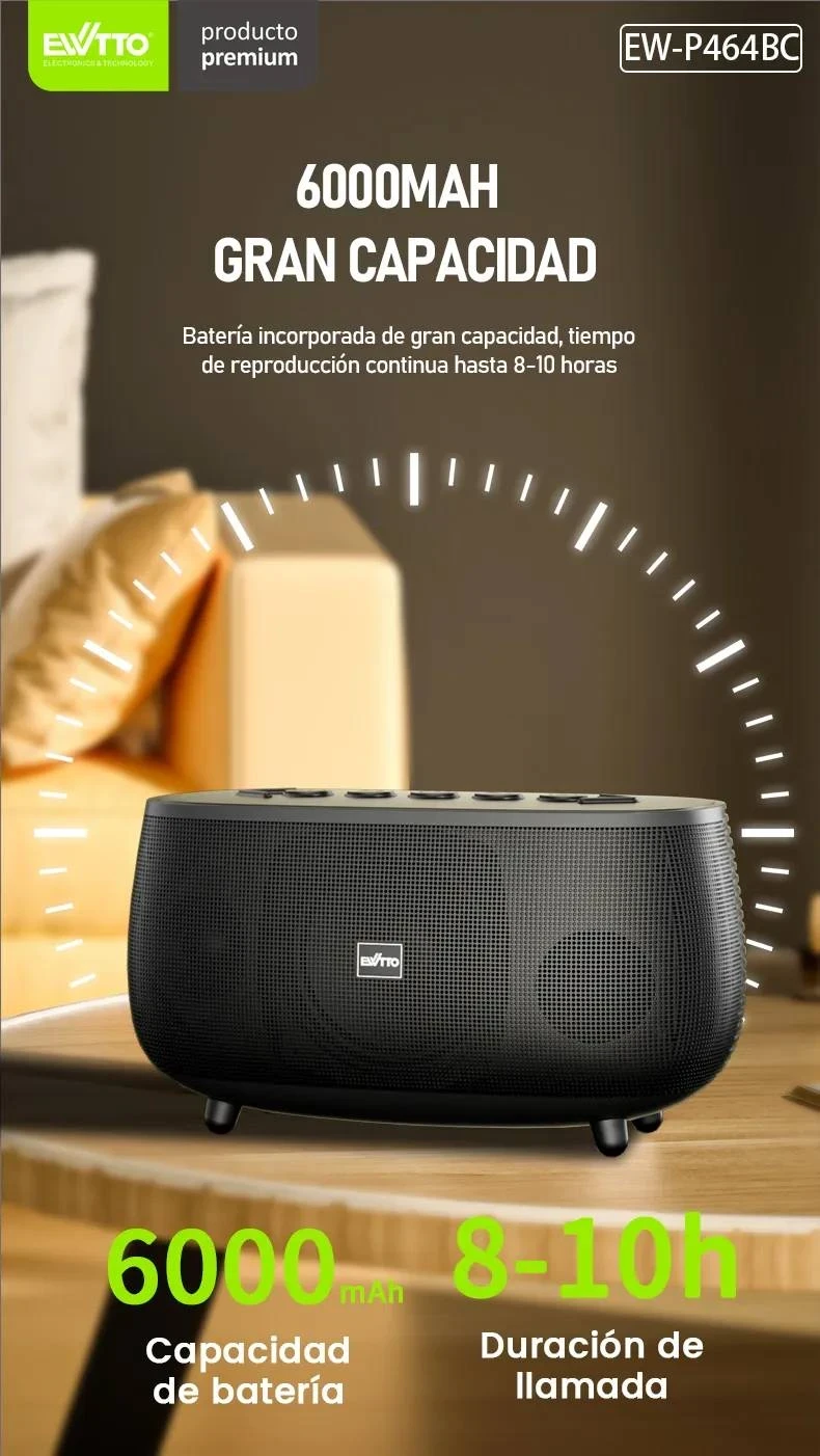 EW-P464BC Parlante EWTTO portátil Bluetooth 3