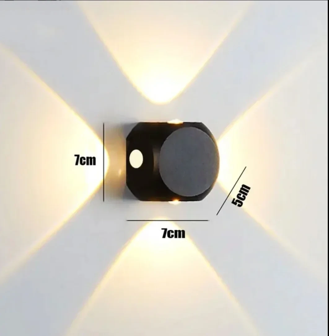 APLIQUE PARED LED REDONDO NEGRO 4W 6