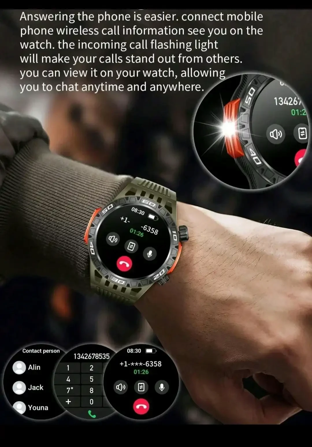 Reloj Smart grado Militar  9