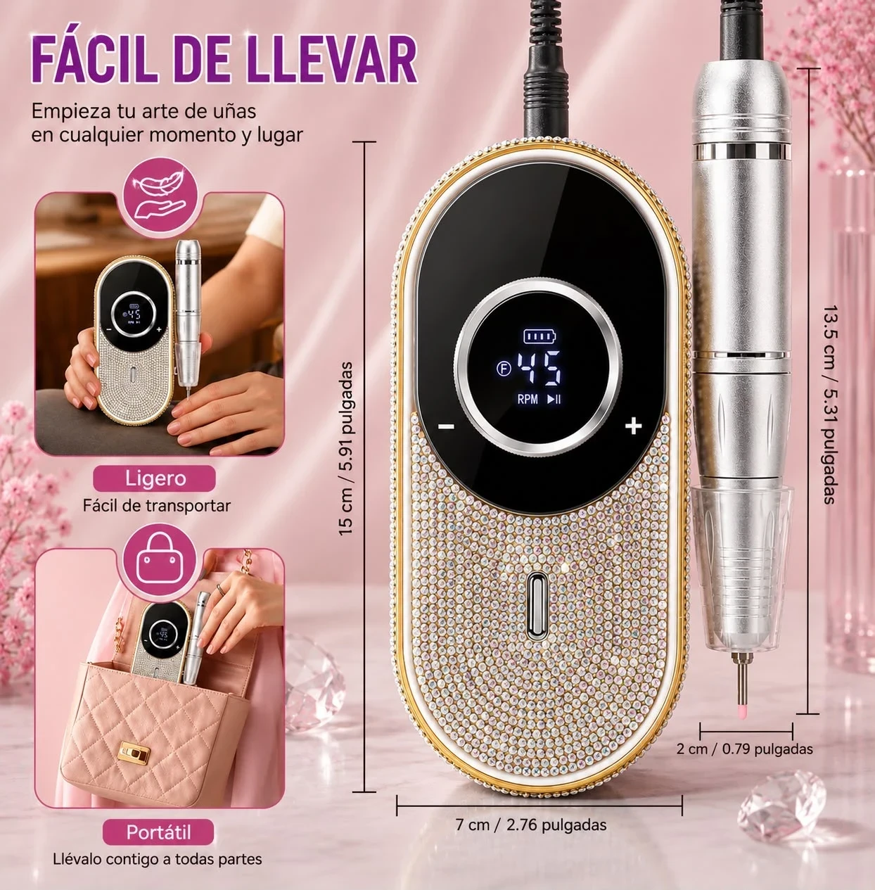 lumera beuty drill con piedras v12.