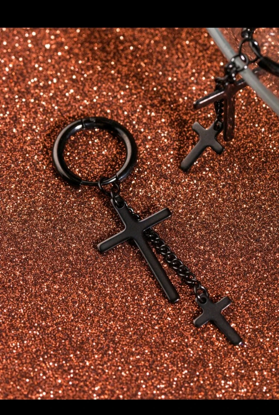 Pendientes unisex/ Cruz colgante 3