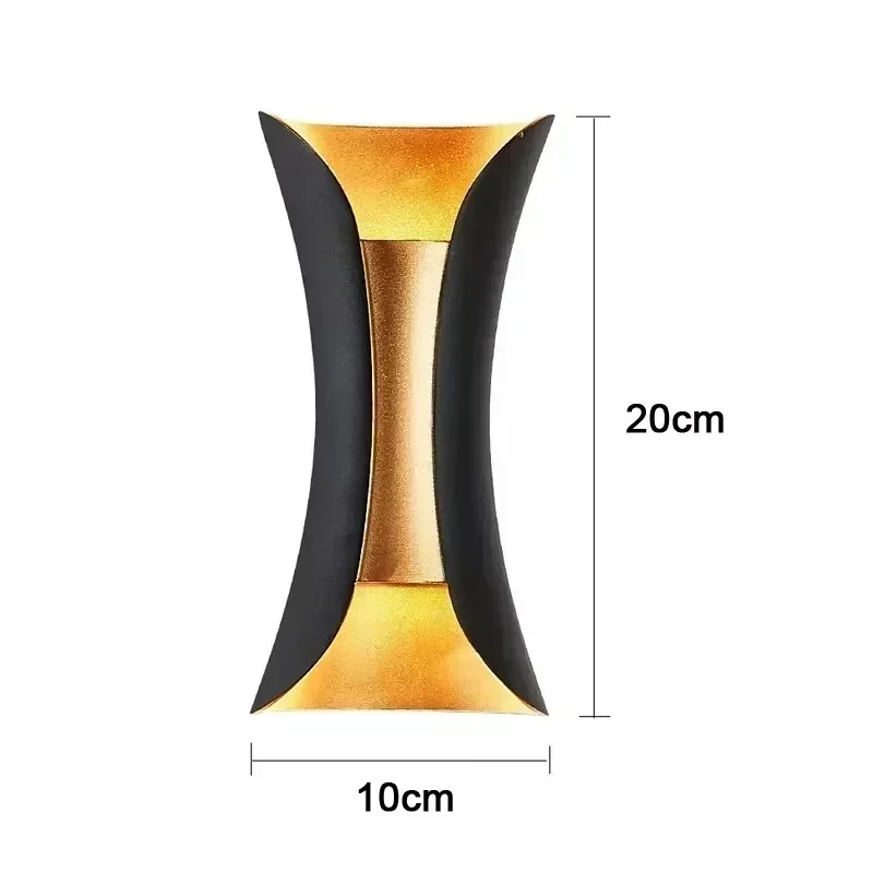 APLIQUE PARED LED CORBATIN NEGRO+DORADO 10W 5