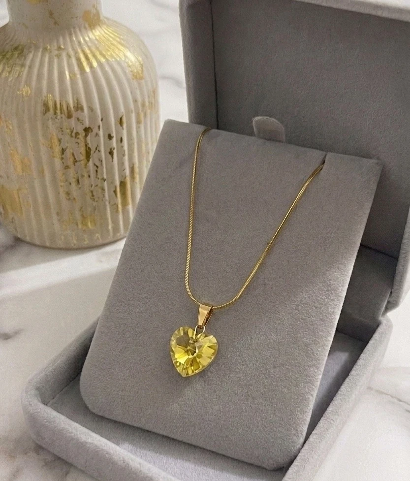 CADENA CORAZON TORNASOL  2