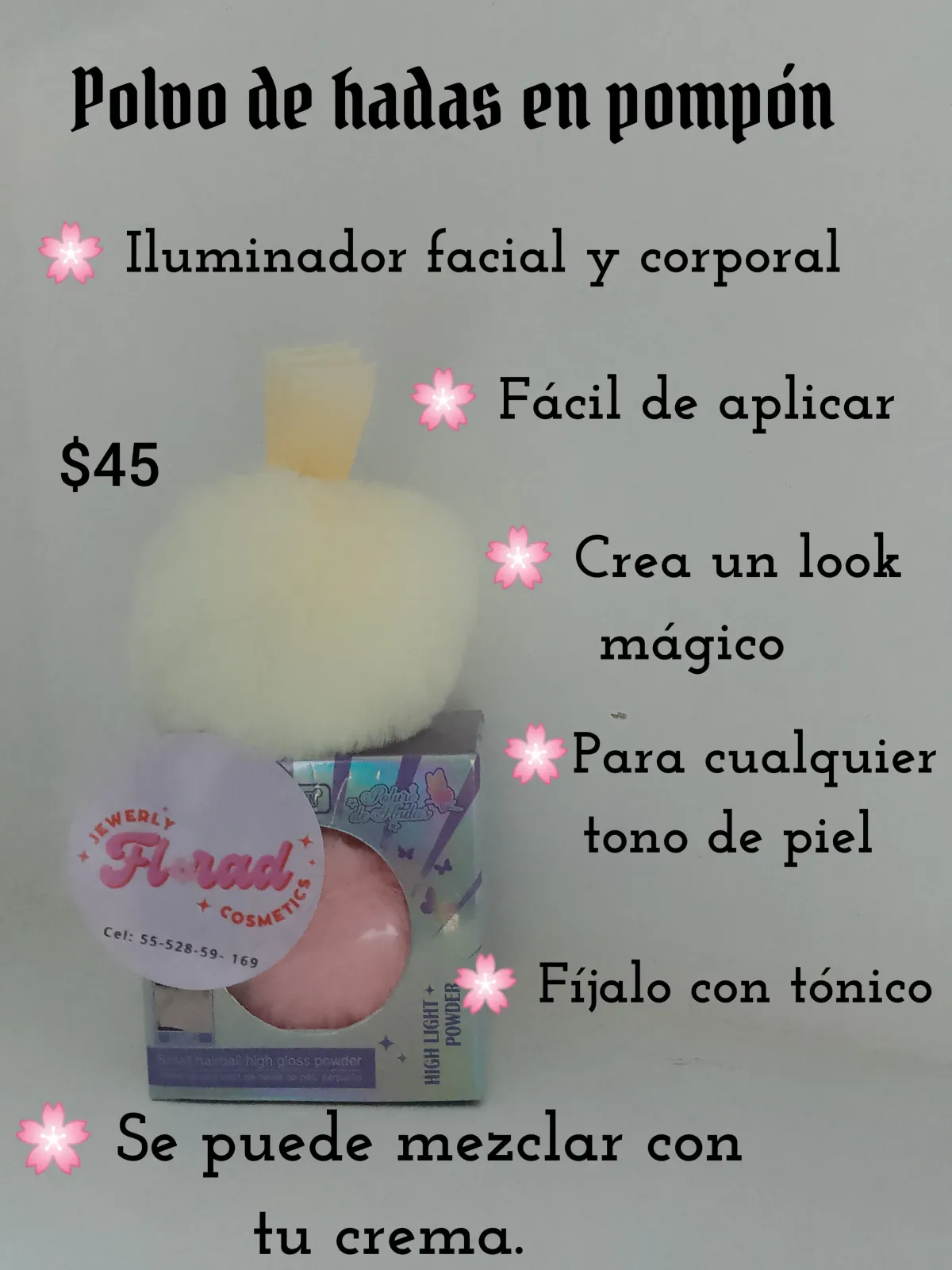 Polvo de hadas en pompón 