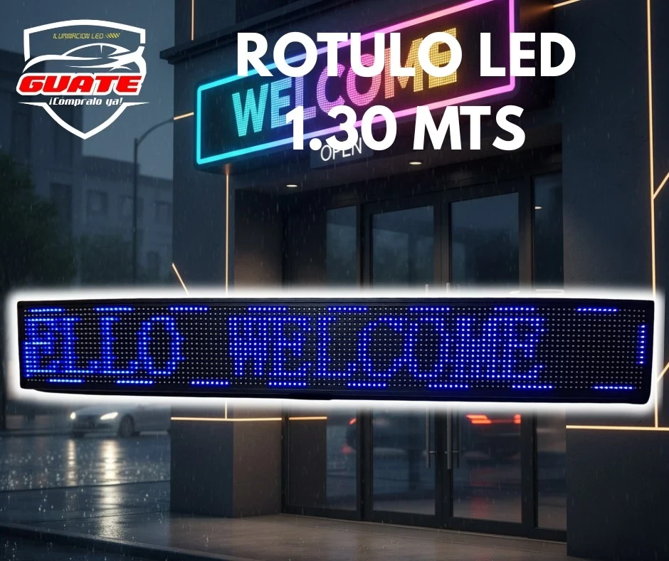 ROTULO LED PROGRAMABLE 1.30 MTS