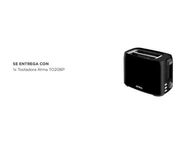 Tostadora Atma  Multifuncion Essential Black 3