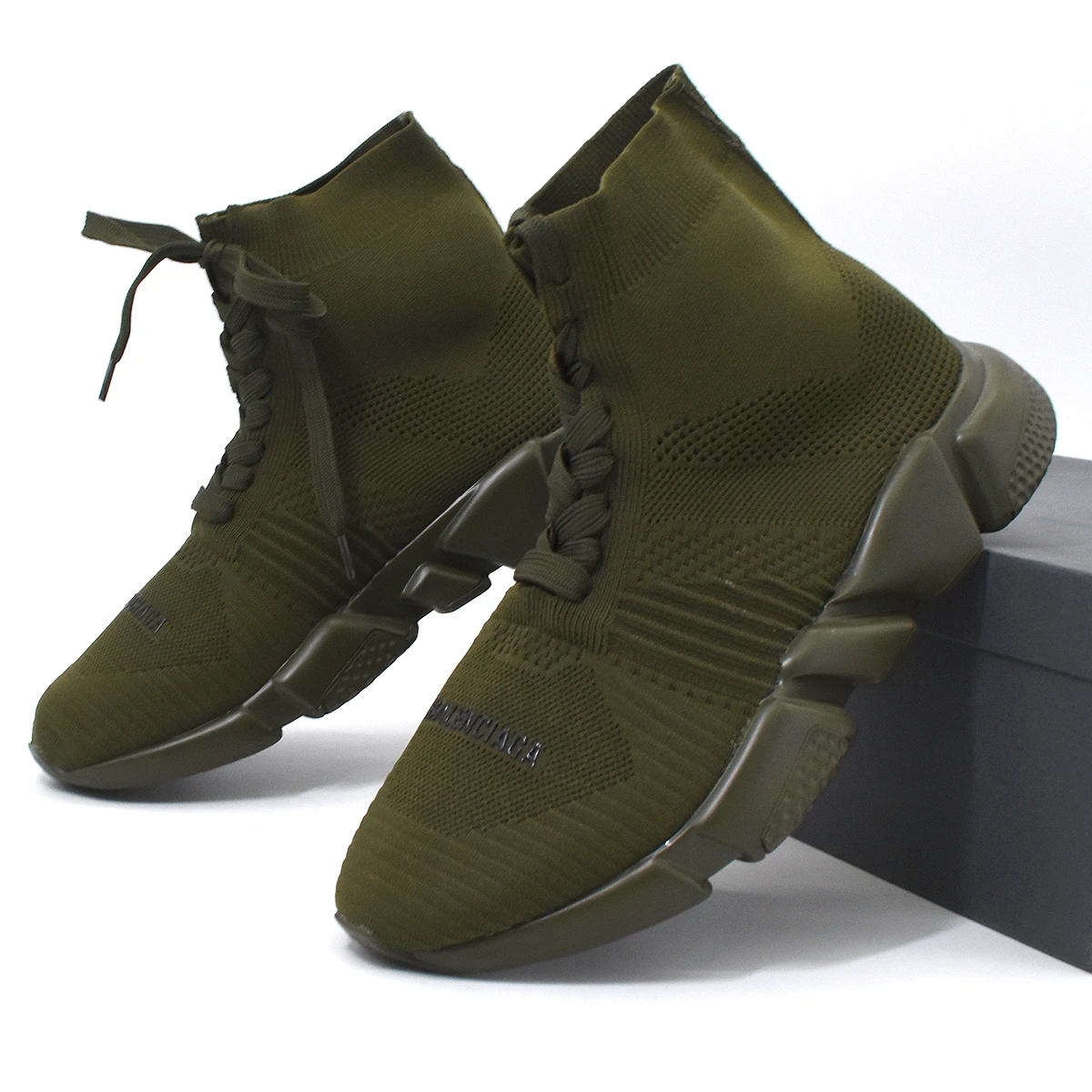 Balenciaga Speed Verde Militar