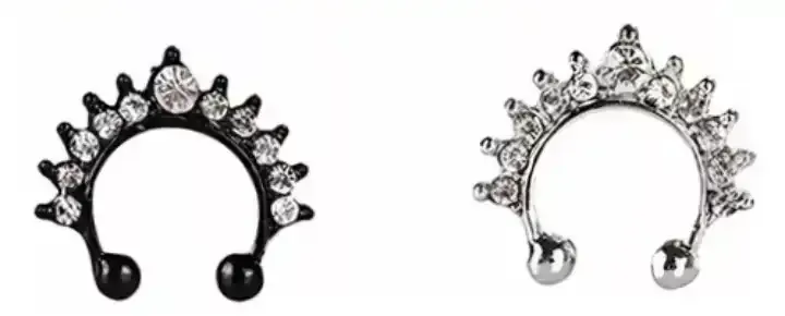 Piercing Septum Ajustable con piedra en circonia  2