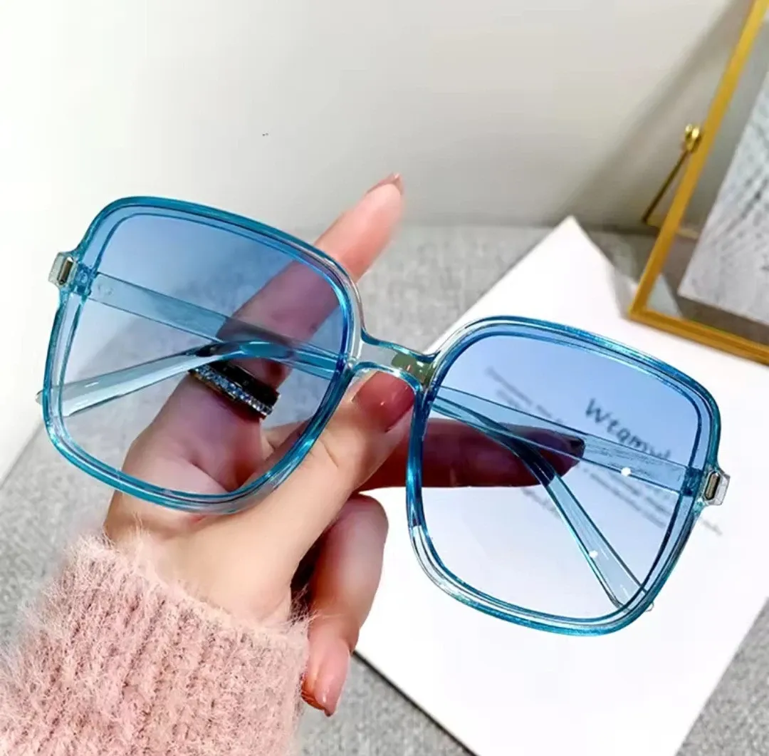 Lentes De Sol Para Mujer Azul Transparente