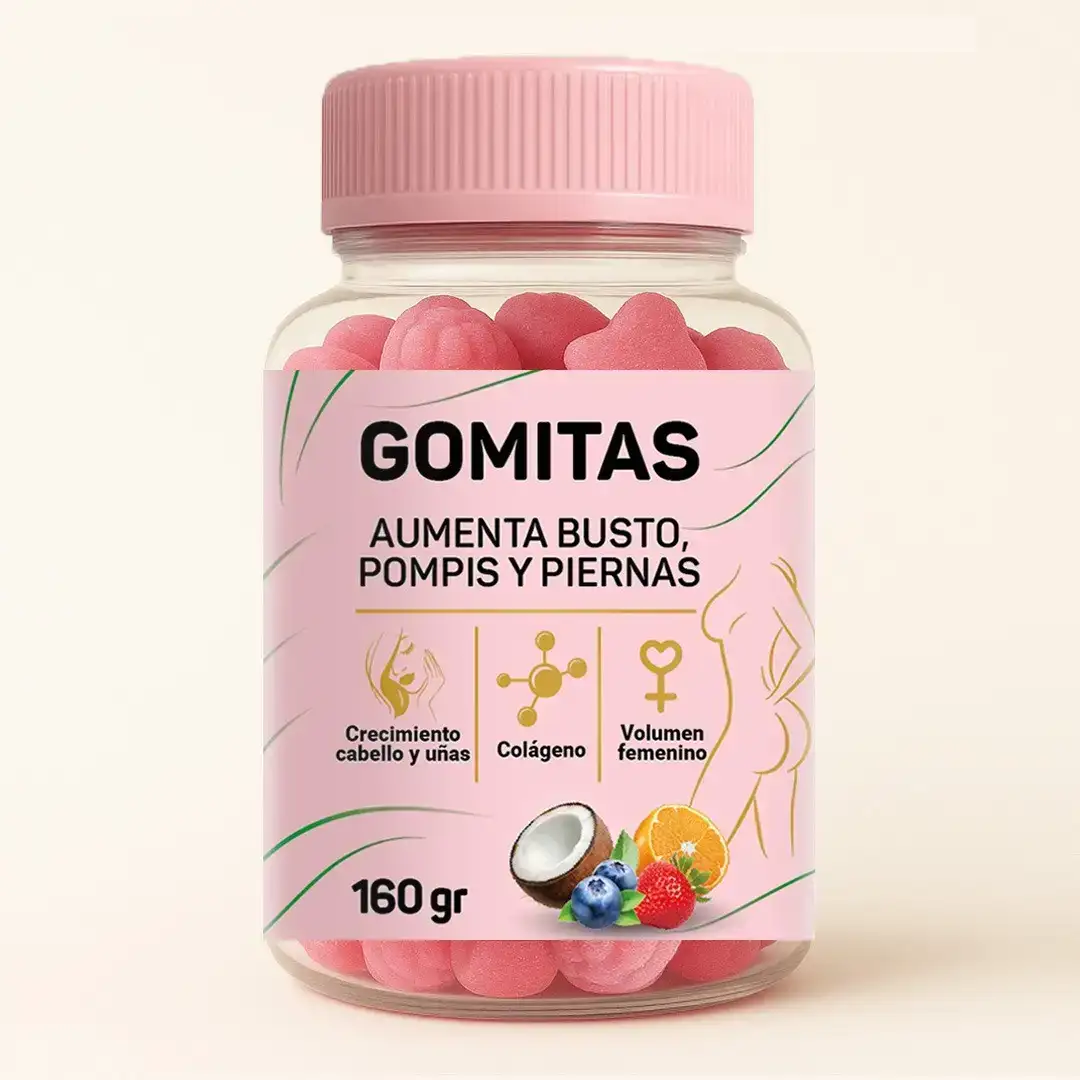 GOMITAS Aumenta Gluteos, Busto y piernas - Con colágeno Para el Fortalecimiento de La piel, Cabello y uñas 
