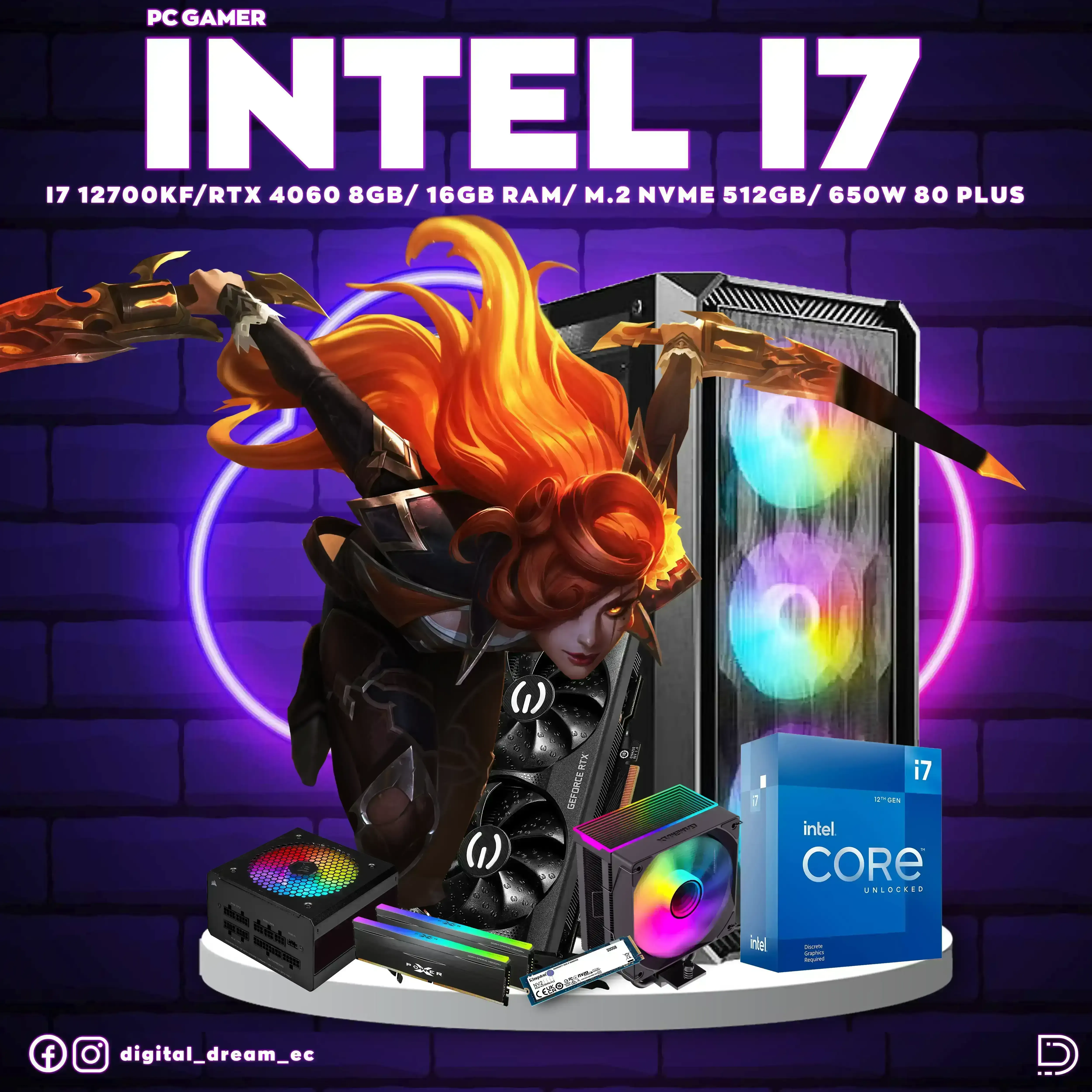 I7 12700KF RTX 5060 8GB 16GB RAM